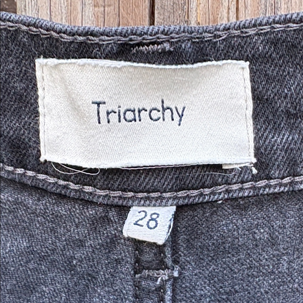 Triarchy Onassis Black Wide-Leg Jeans (Size 28) - Picture 7 of 13